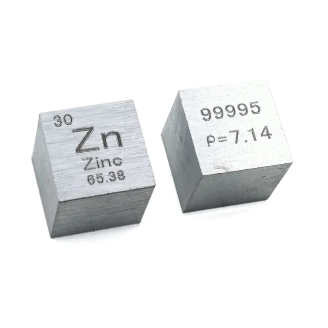 Zinc Metal Zn 10mm Density Cube 99.99% Pure for Element Collection