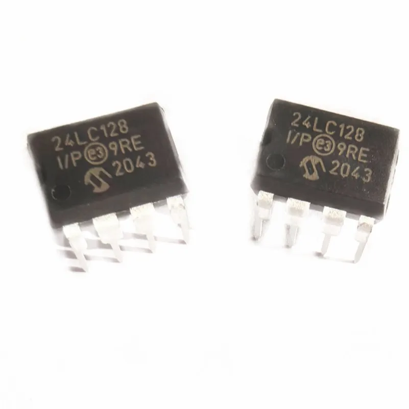 

The 24LC128 24LC128-I/P through-hole DIP-8 memory chip features ultra-low power consumption IC chip integrated circuit