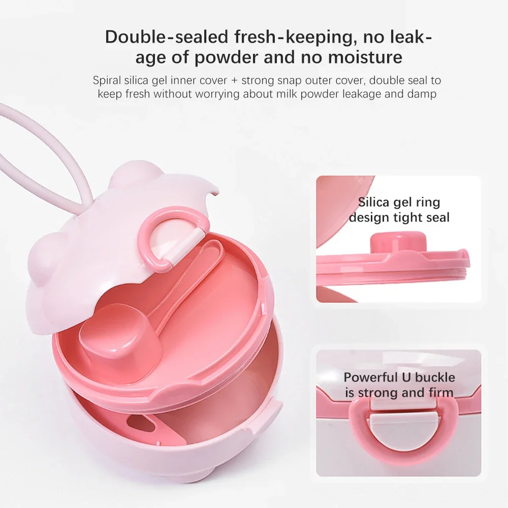 Cute Milk Powder Box Baby Milk Powder Portable Pig Food Storage Box Essential Cereal Infant Toddler Snacks Container NO BPA