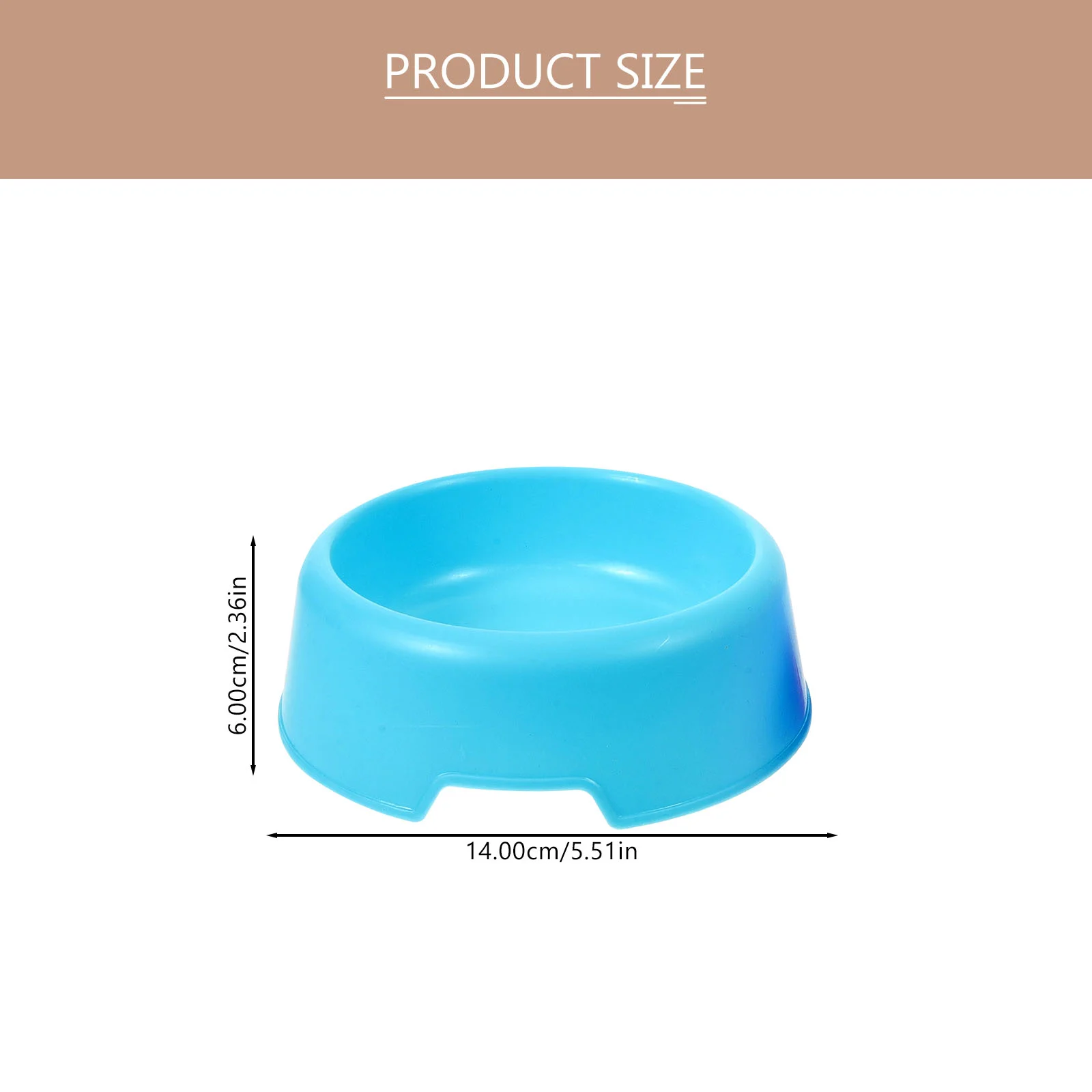 2 Pcs Pet Bowl Practical Dog Bowls for Dogs Cute Plastic Round Sturdy Food Container Holder Water