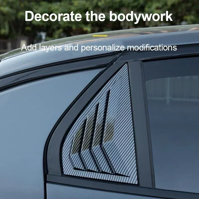 

For Lynk & Co 03/03+ 2018~2025 Rear Side Triangle Window Blind Shades Rear Window Shutter Louver Cover Vent Trim Shell Car Parts