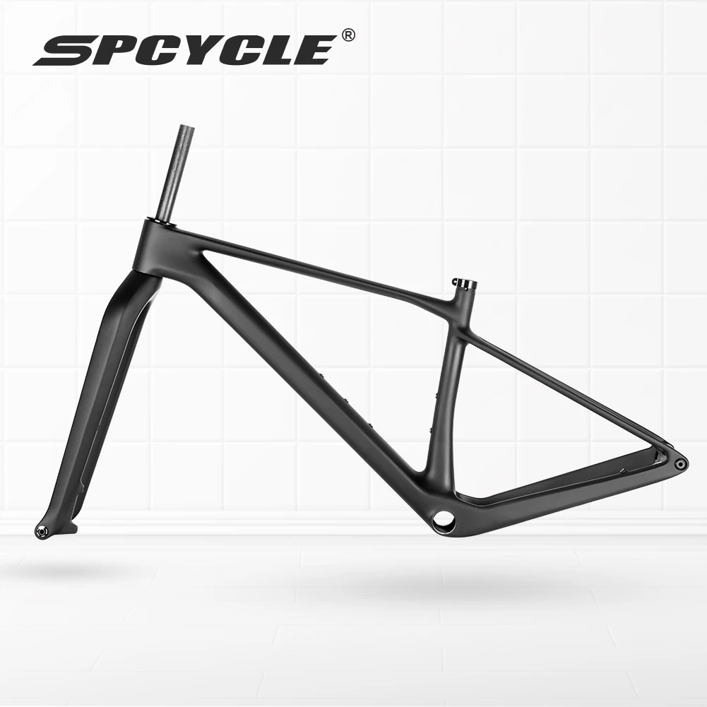 2024 New Carbon MTB Frame 29er Full Hidden Cable UDH Hanger Hardtail Mountain Bike Frameset With 110x15mm Boost Carbon Fork