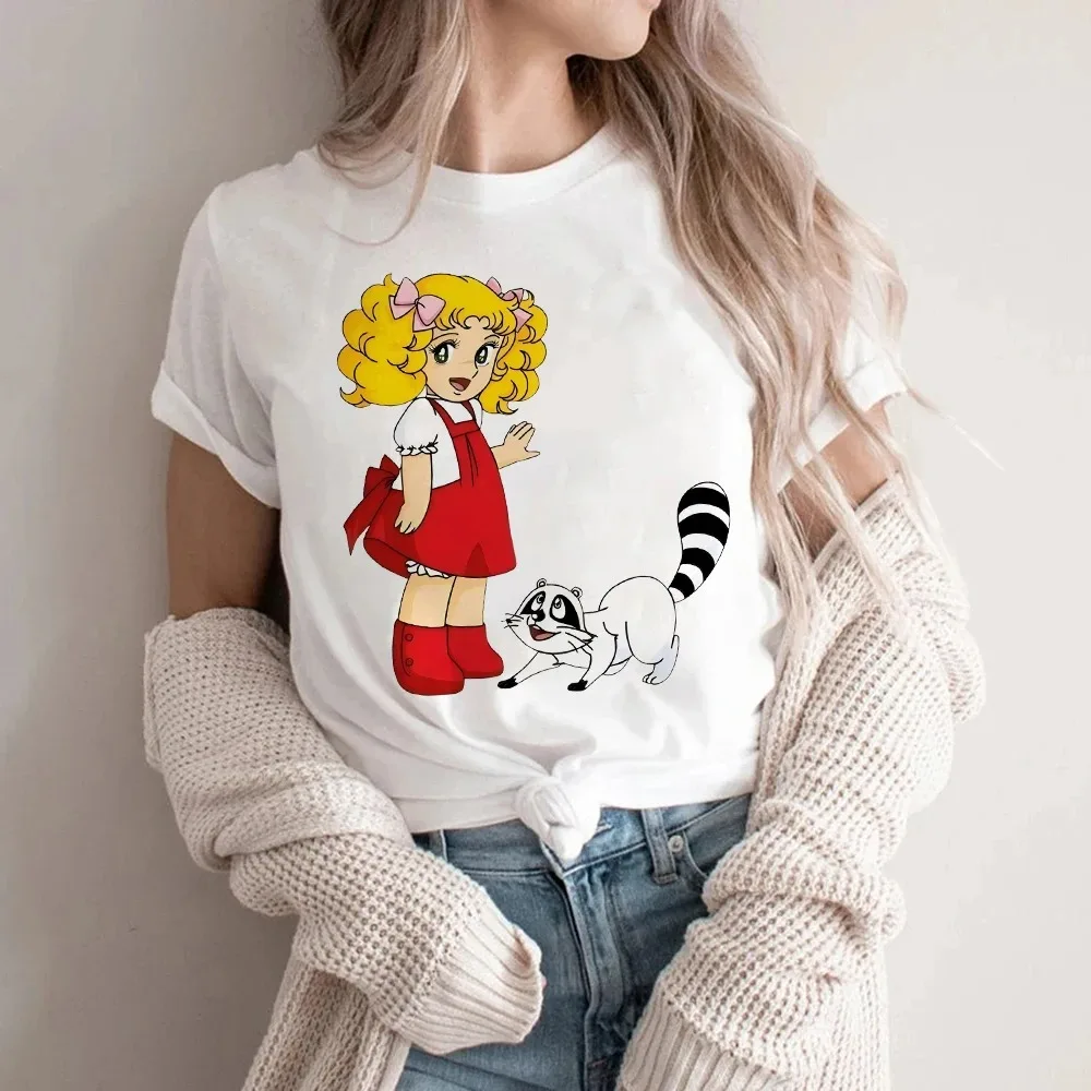 Candy Cartoon Print Streetwear T-Shirt Harajuku Kleidung Mode Mädchen T-Shirt Kurzarm Sommer Tee Lässiges Damen O-Neck Top – Detail 8