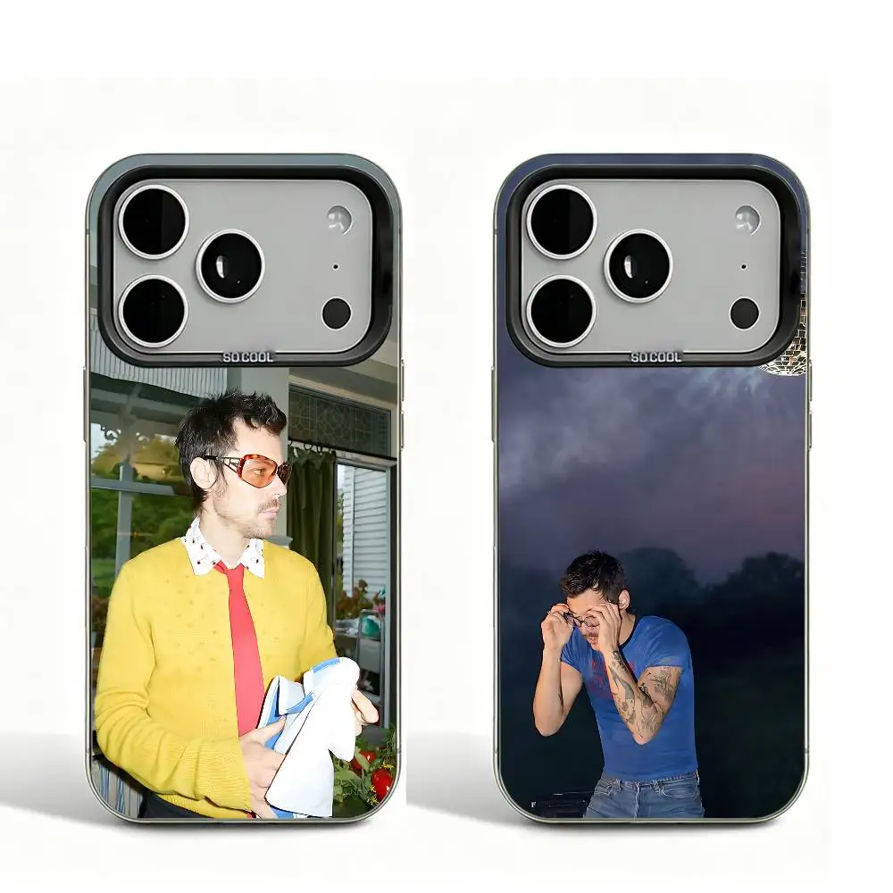 

H-HarryS_S-Styles Together Black Matte Phone Case For iPhone 12 11 14 13 17 16 15 Pro Max Large Lens Frame Cover