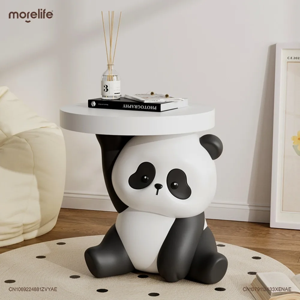 

Cartoon Panda Statue Coffee Tables Home Decor Creative Animal Figurines Side Table Bedside Cupboard Furniture Living Room K01