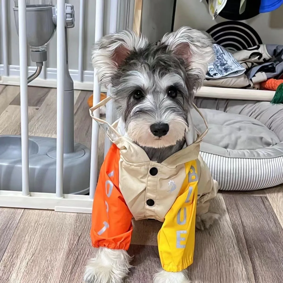 Waterproof Dog Clothes Pet Raincoat Soft Impermeable Polyester Jacket Four Legged Workwear for Small Dogs