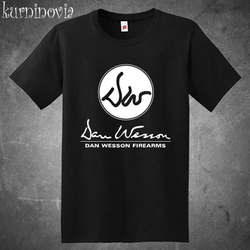 Dan Wesson Firearms Guns Logo Men's Black T Shirt Size S to 5XL