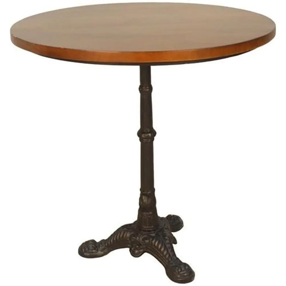 

Классический стол для бистро из дерева Velio Mango в каштане и черном цвете