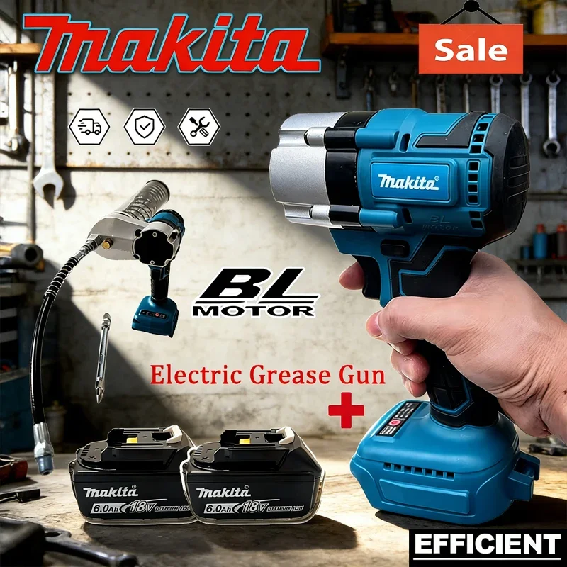 

Электрический бесщеточный смазочный пистолет Makita высокого давления для смазки, работающий от аккумулятора 20В