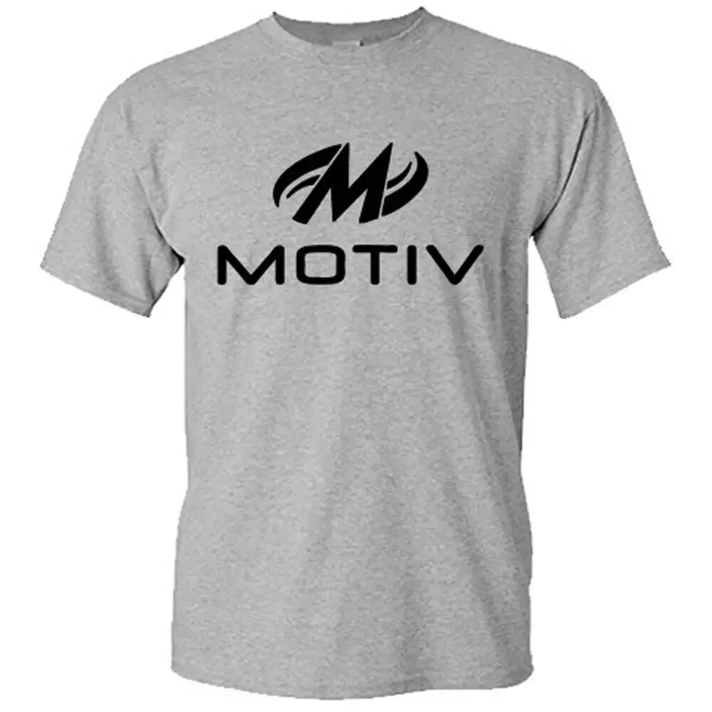 MOTIV BOWLING BALL Black Men's Grey T-shirt Size S to 5XL