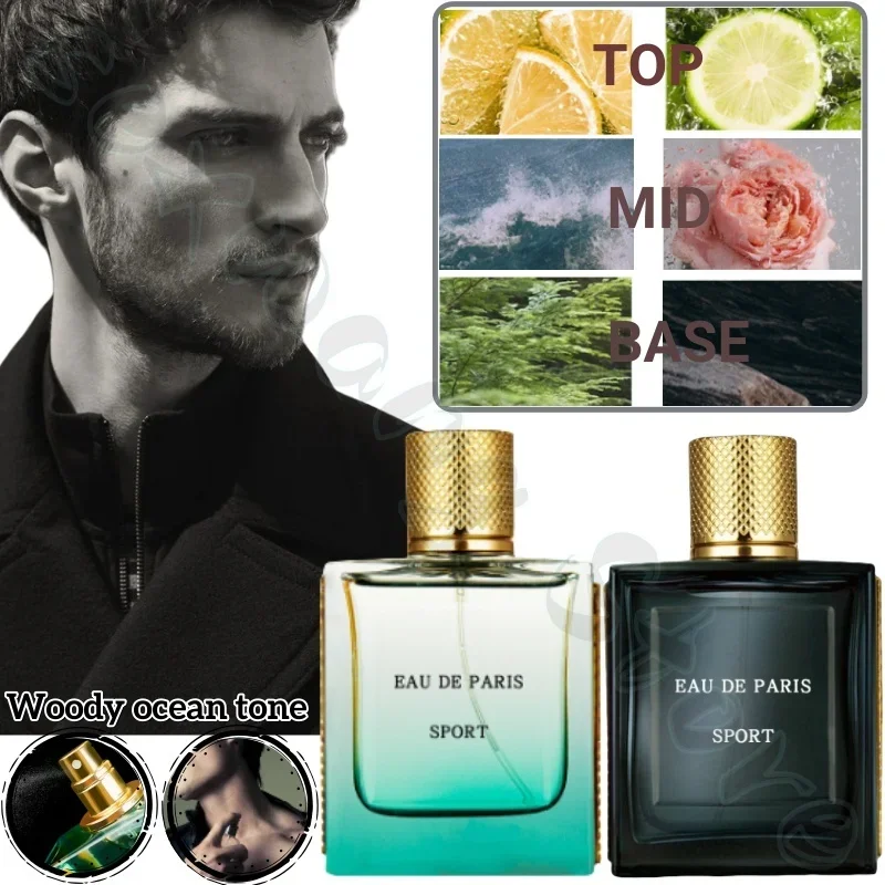 

Men's perfume woody marine fragrance 50ml enhances charm, is cool, natural, fresh, elegant and has a long-lasting fragrance