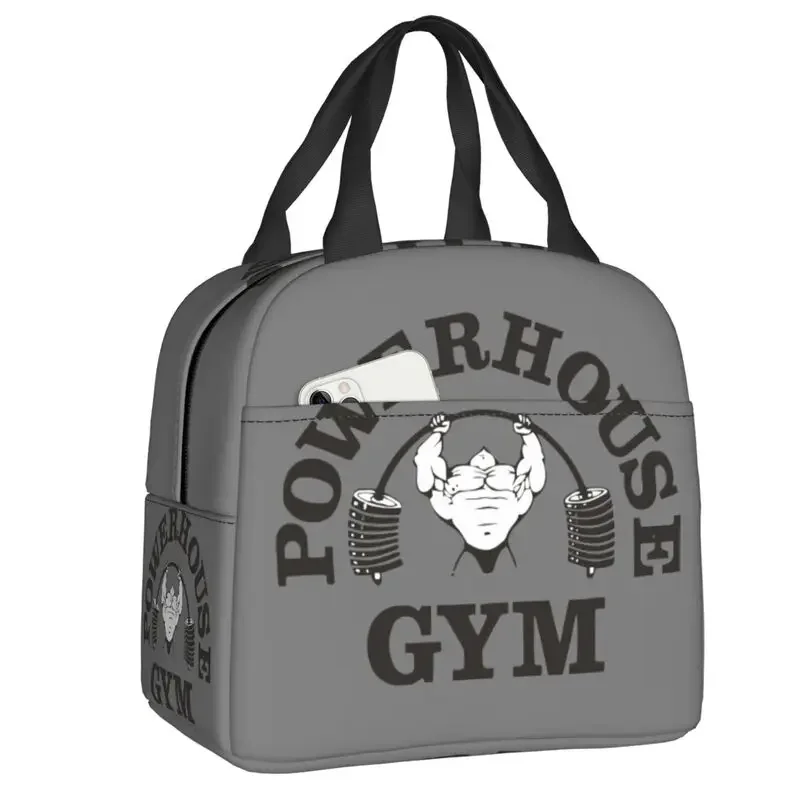 

Powerhouse Gym Lunch Bag Bodybuilding Thermal Cooler Insulated Bento Box For Women Kids Work School Picnic Travel Food Tote Bags