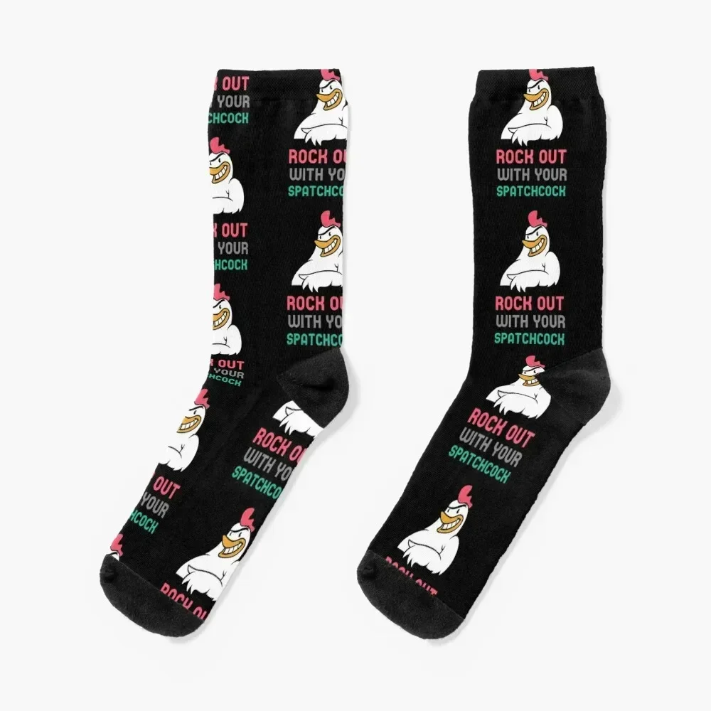 Rock Out With Your Spatchcock Chicken BBQ Socks soccer anti-slip heated Men's Socks Women's