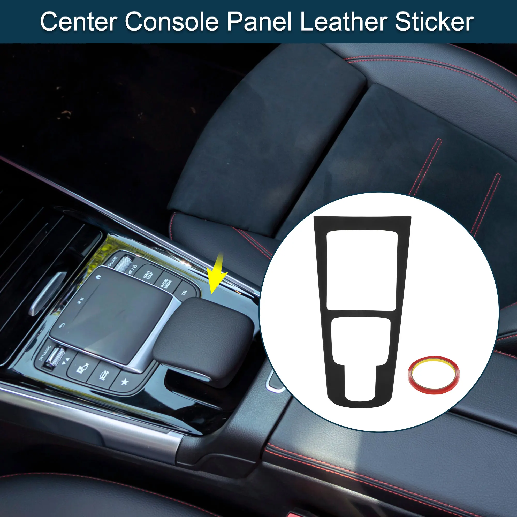 

UXCELL Center Console Panel Sticker for Mercedes-Benz GLA / GLB / EQA Matte Black