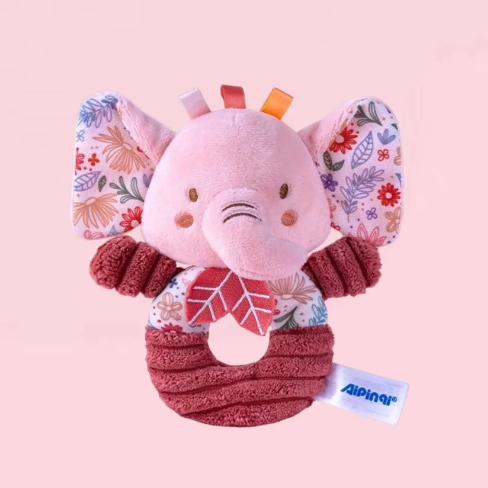 Nuovo giocattolo di peluche neonato con anello a manovella rosa, campana ad anello a mano per bambini da 0 a 1 anno, adatto per il regalo di Capodanno del bambino