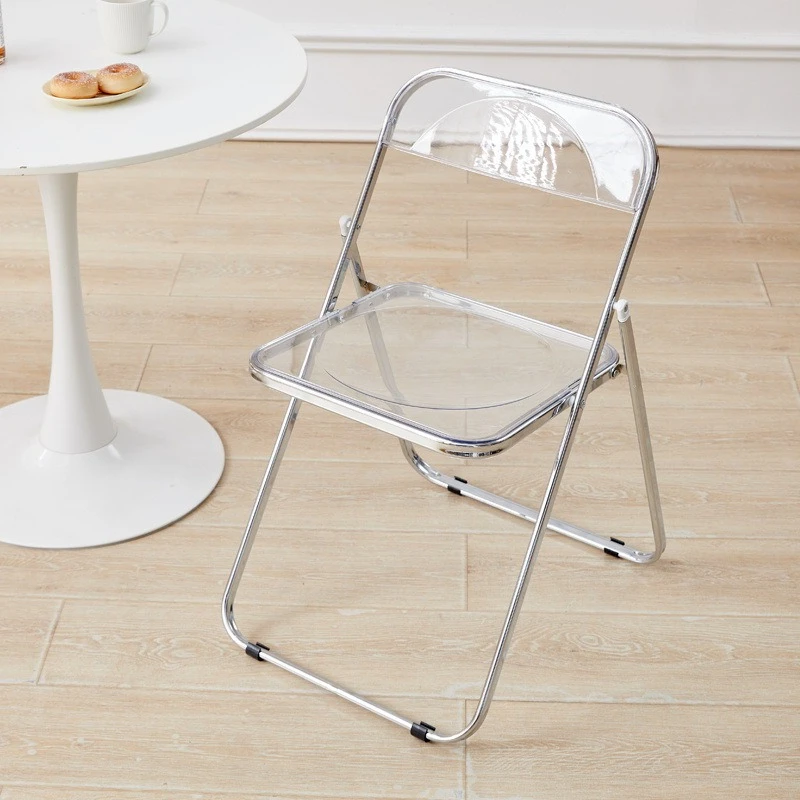 

Transparent Chair Acrylic Fashion Internet Celebrity Clothing Store Photo Chair Simple Home Dining Chair Stool Folding Chairs