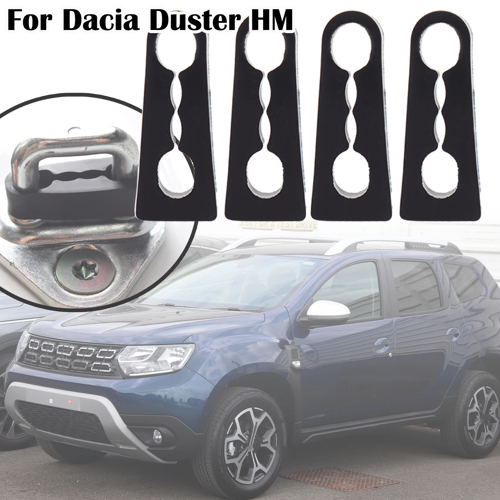 

Door Lock Damper Buffer Deadener Seal Shock-Absorbing Damping Protector For Dacia Duster HM Renault Duster 2018 2019 2020 - 2023