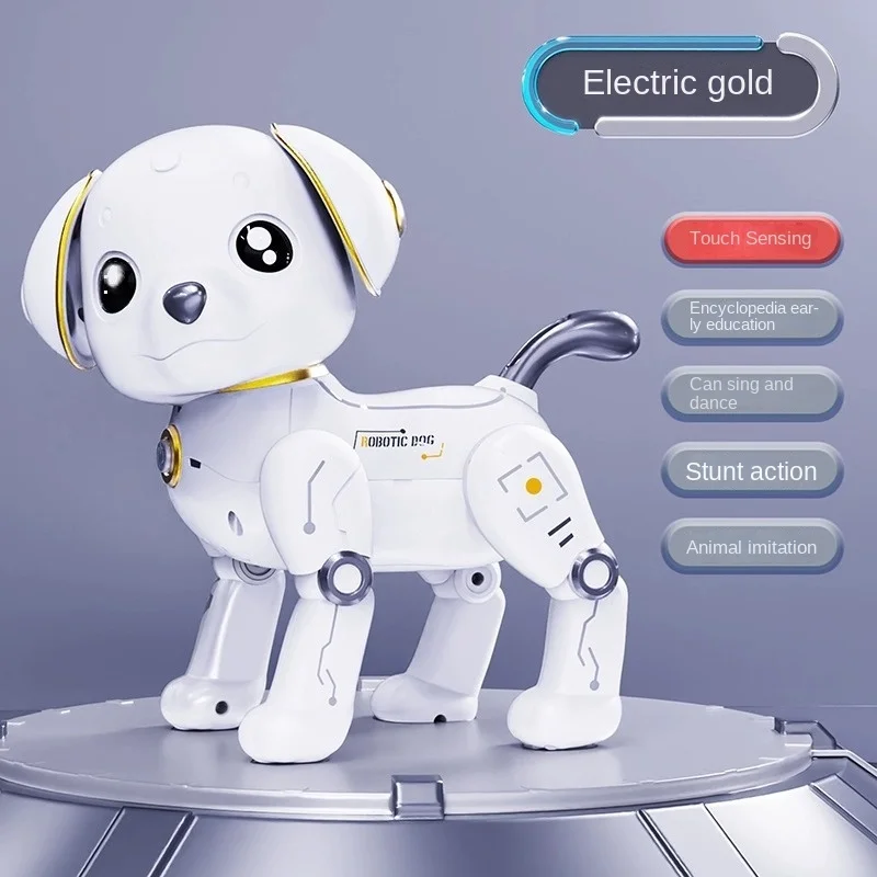 Voice-Controlled Intelligent Robot Dog Remote Control Toy Children\'s Voice Electric Dog Programming Stunt Dog Boy 2023 New