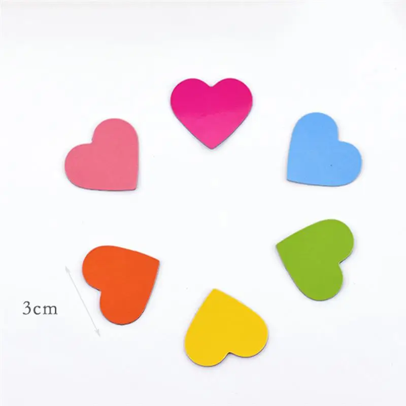 120 Pcs Filing Cabinet Magnets Blackboard Snap Heart Sticker Refrigerator Magnetic