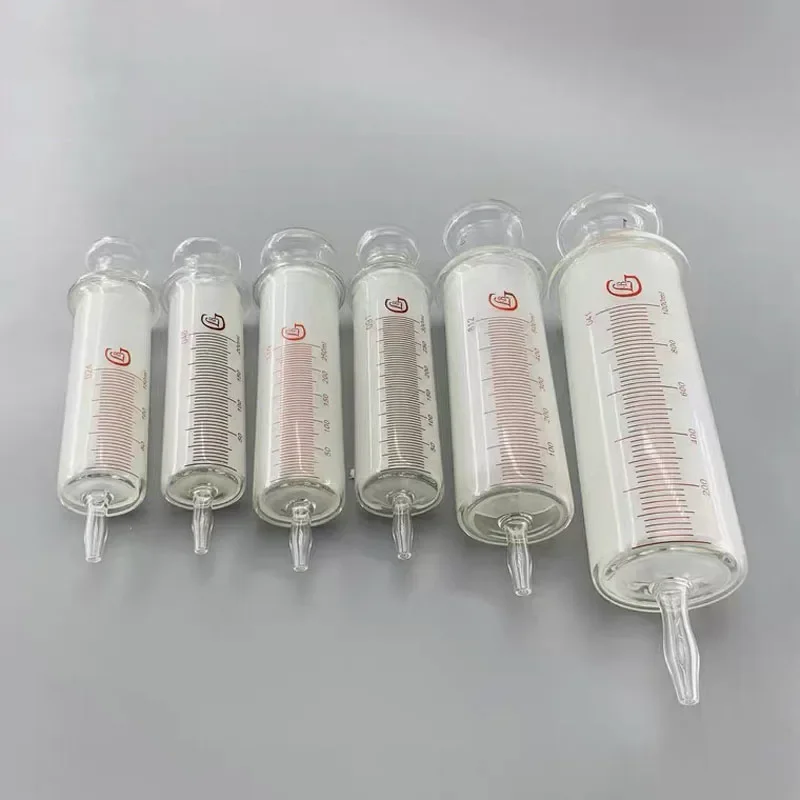 150ml/250ml/300ml/500ml/1000ml All Glass Syringes Large Sausage Device Glass Sample Extractor Glass Injector Large Caliber