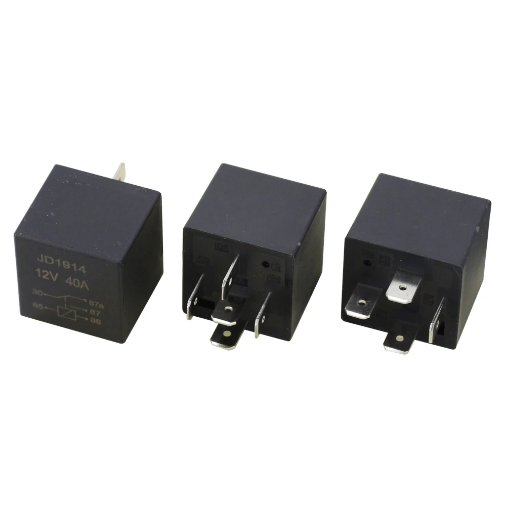 1PC Automotive Relay JD1914/JD2912 80A/40A 12V/24V 4/5 Pin No backrest Copper Small Waterproof Relay Lighting Controller