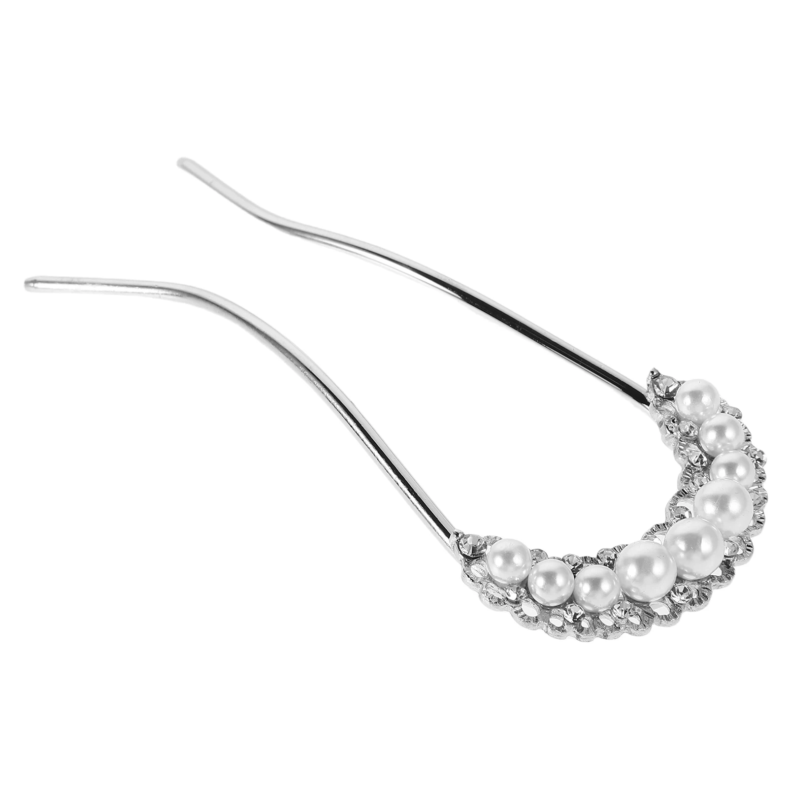 

Elegant Pearl Fork Vintage Metal U-Shaped Hairpins Women Accessories Bridal Chignon Sticks Chinese Style Styling Tools
