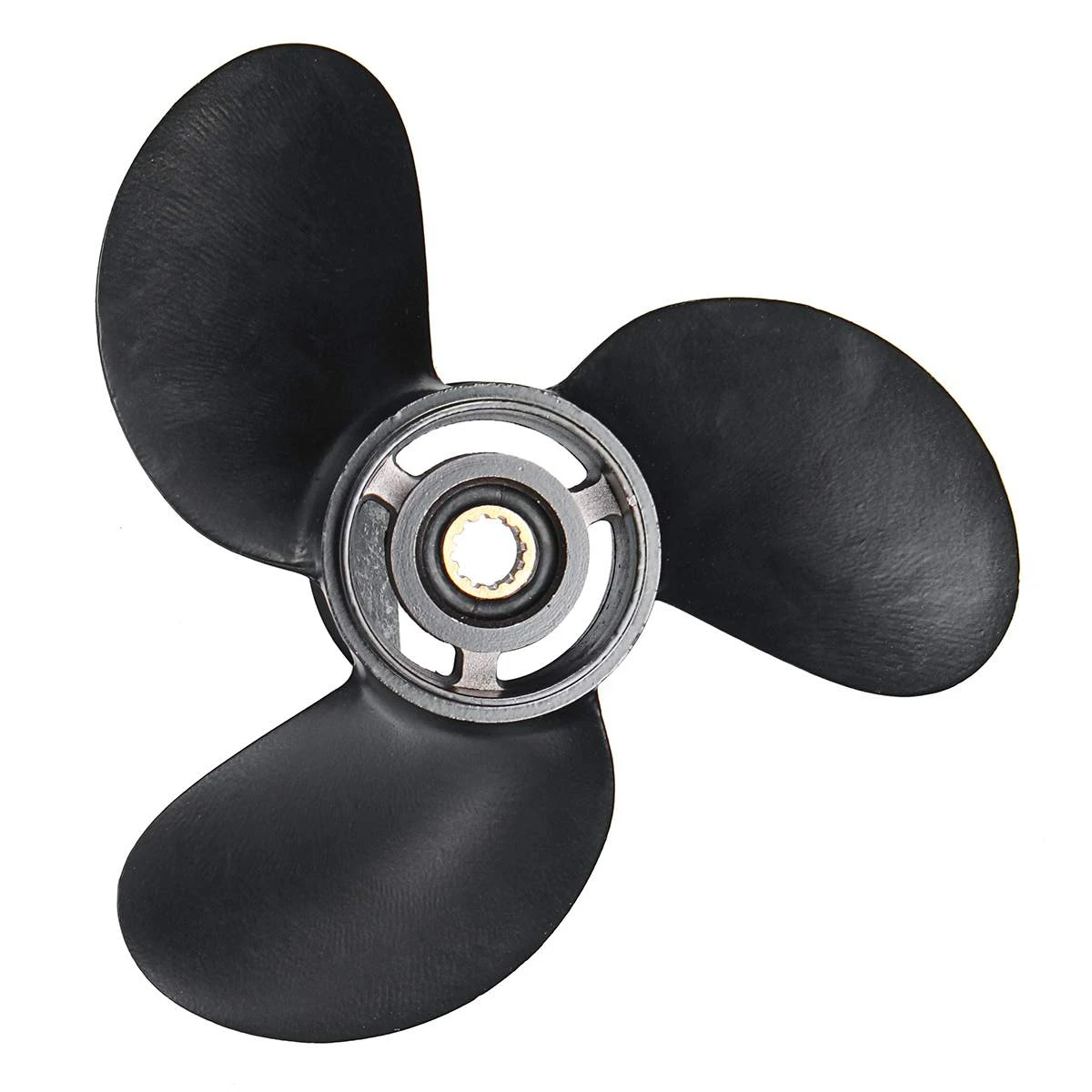 

Outboard Propeller Aluminum Alloy 3B2W64517-1 8.5X9 Boat 3 Blades Black 12 Spline Tooths for Tohatsu Nissan-Mercury 8-9.8HP