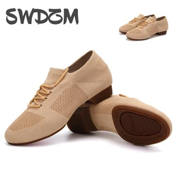 Women Dance Shoes Knitted Latin Teacher Shoes Girls Ballet Dance Shoes Training Shoes Rubber sole Ballroom Jazz Shoes Sneakers