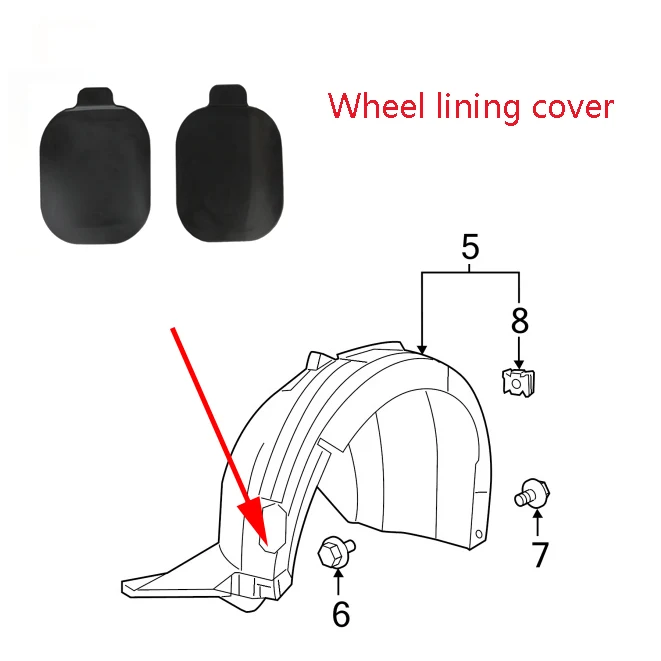 For VW jetta 6 A6 GLI Syncro Vento 2015 2016 2017 2018 2019 front left right wheelhouse fender hole headlight access cover