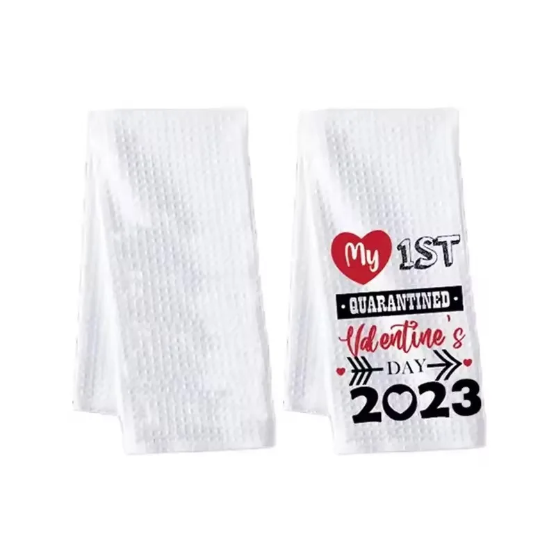 

50 шт., бесплатная доставка, склад США, 16*24 дюйма, полиэстер, 350 г/м2, сублимационное пустое простое вафельное чайное полотенце, кухонное полотенце для рук Wang