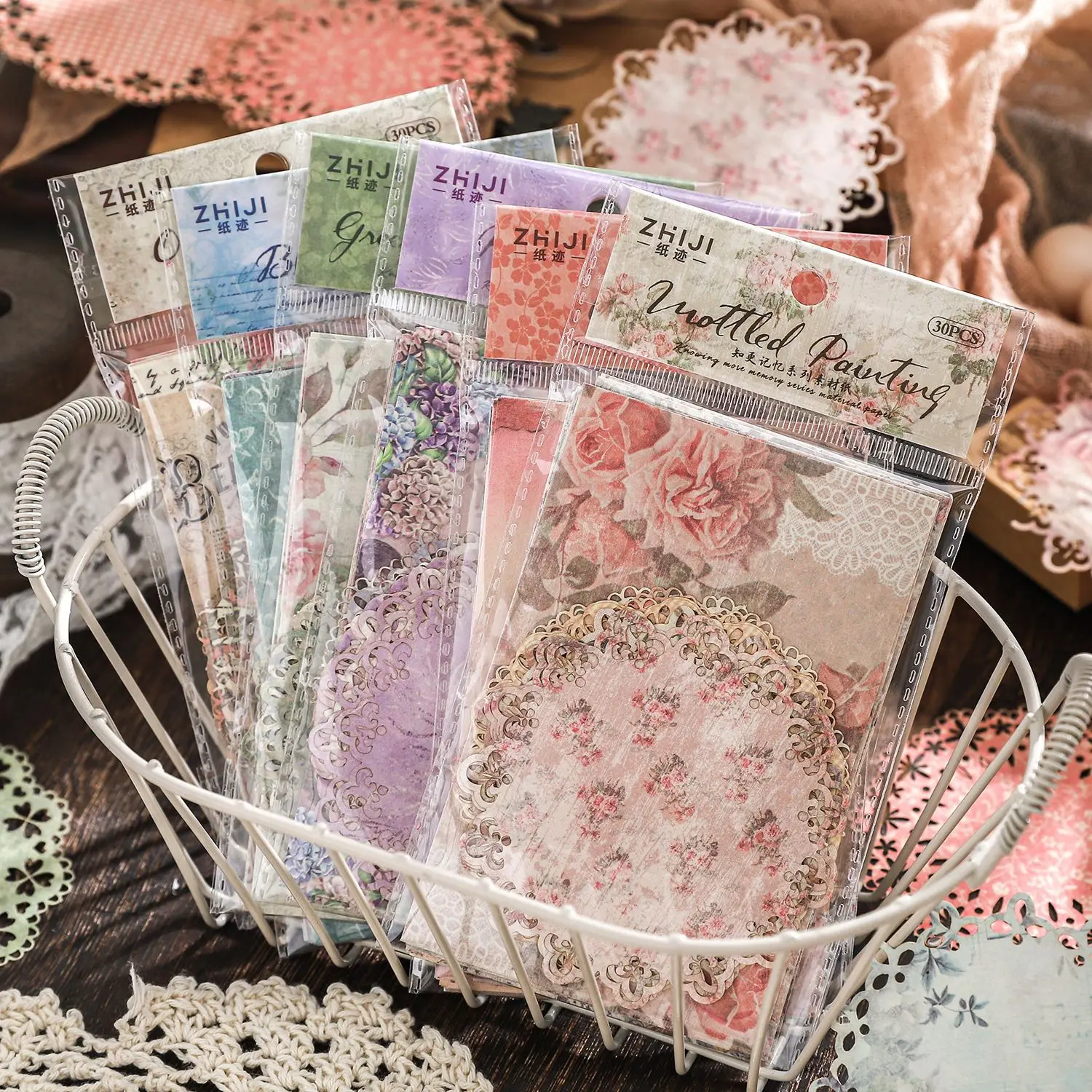30pcs/lot Memo Pads Material Paper Mockingbird Memory Collection Journal Scrapbooking paper Background Decoration Paper