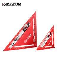 Kapro 7/12inch Triangle Ruler Thickened Aluminum Alloy Swanson Speed Square Metric Joiner Angle Marking Gauge For Woodworking