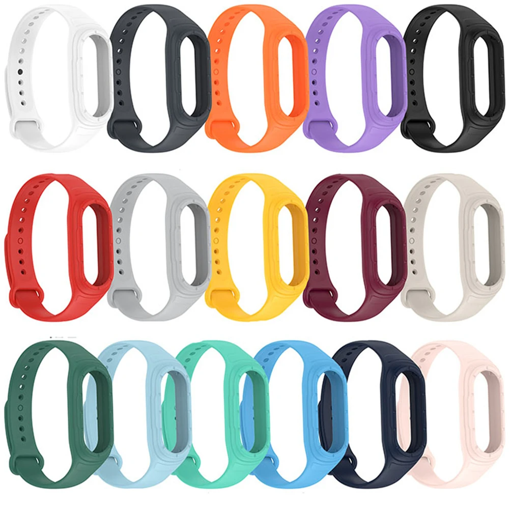 Multi-colored TPE Strap Case One-Piece Band with Watch Housing Shell for mi Band8 Smart Watch Accessories