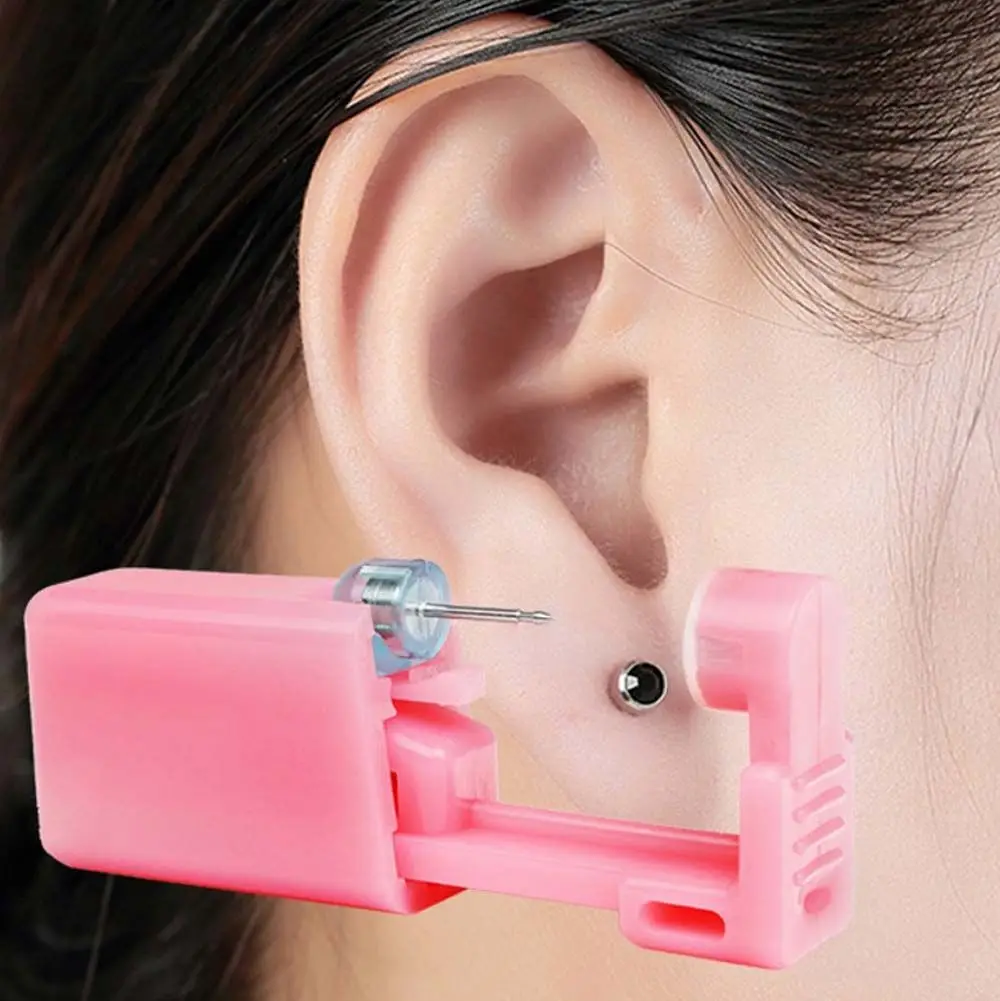 1Pcs Disposable Sterile Ear Piercing Unit Cartilage Tragus Helix Piercing NO PAIN Piercer Tool Machine Kit Stud Body Jewelry