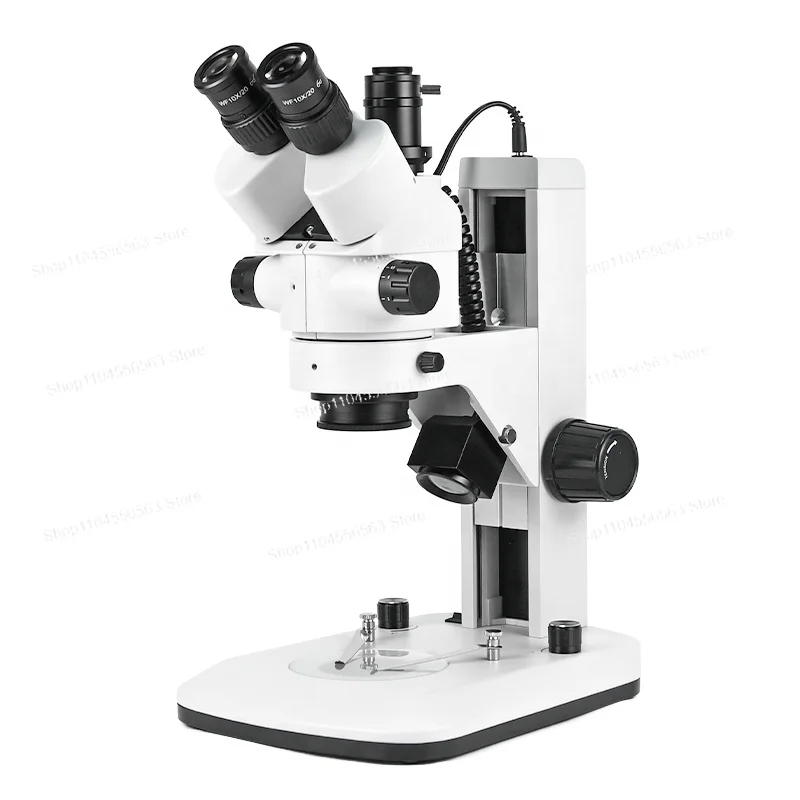 Hot Sale NZM0745T-D6 0.7x-4.5x Zoom Trinocular Stereo Microscope with WF10x/20mm Eyepiece