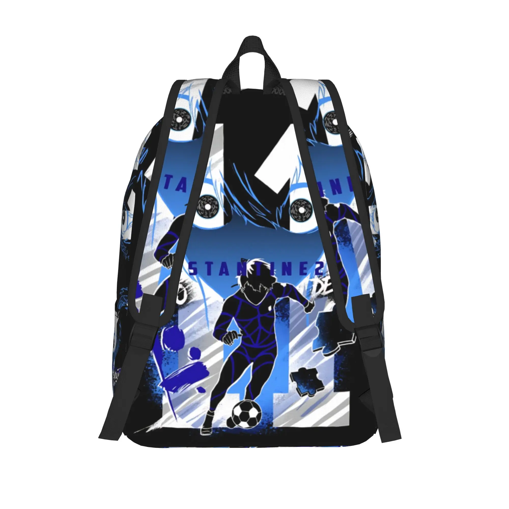 Fashion Blue Lock Football Anime Backpack  Mochilas Harajuku Design Outdoor Retro Washable Rucksack