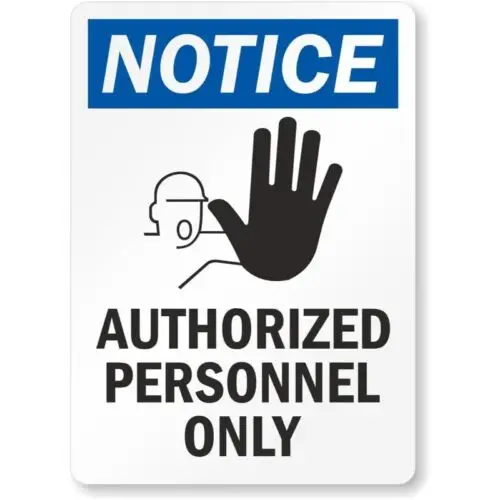 Authorized Personnel Danger Aluminum Weatherproof Sign p919-Aluminum