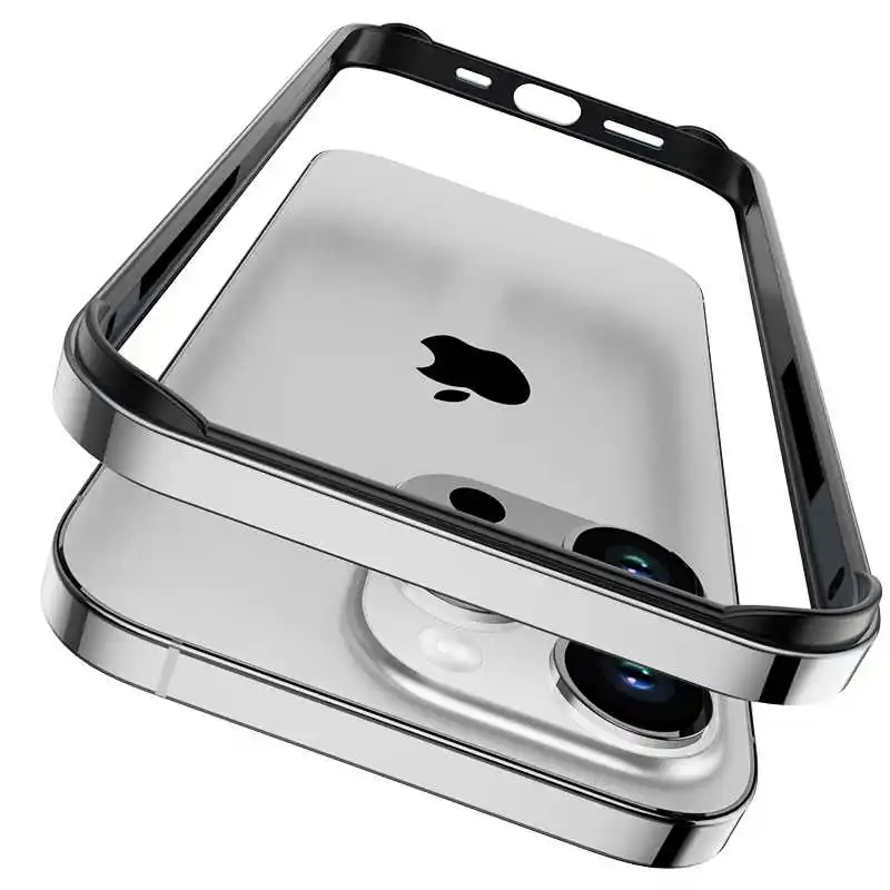 Aluminiumrahmen-Metallstoßstangen-Hartschale für iPhone 17 Air 16 15 14 13 12 11 Pro Max Plus 16E 16Pro IPones Weiche innere Handyhülle