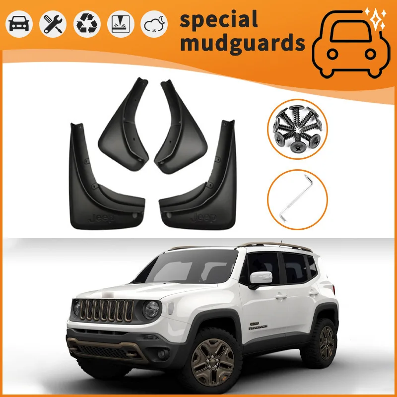 

For 16-19 Jeep Renegade models Mudguards Fender Mudflaps Front Rear Flares Splash Guards Cover Car Accessorie