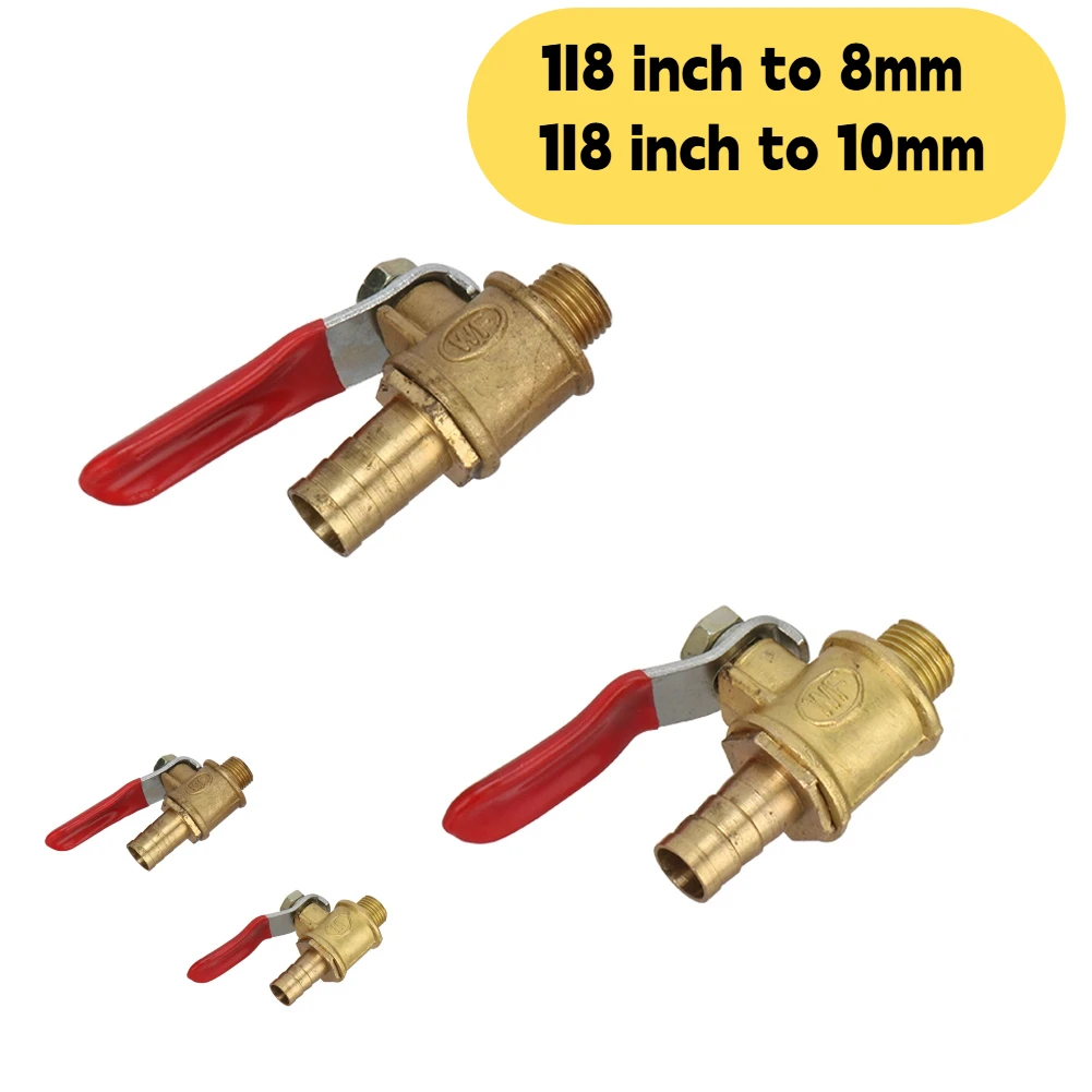 

1 шт. мини латунный шаровой кран с колючками 1/8 дюйма с наружной резьбой до 8 мм 10 мм интерфейс трубы медные фитинги для труб муфта переходник соединитель