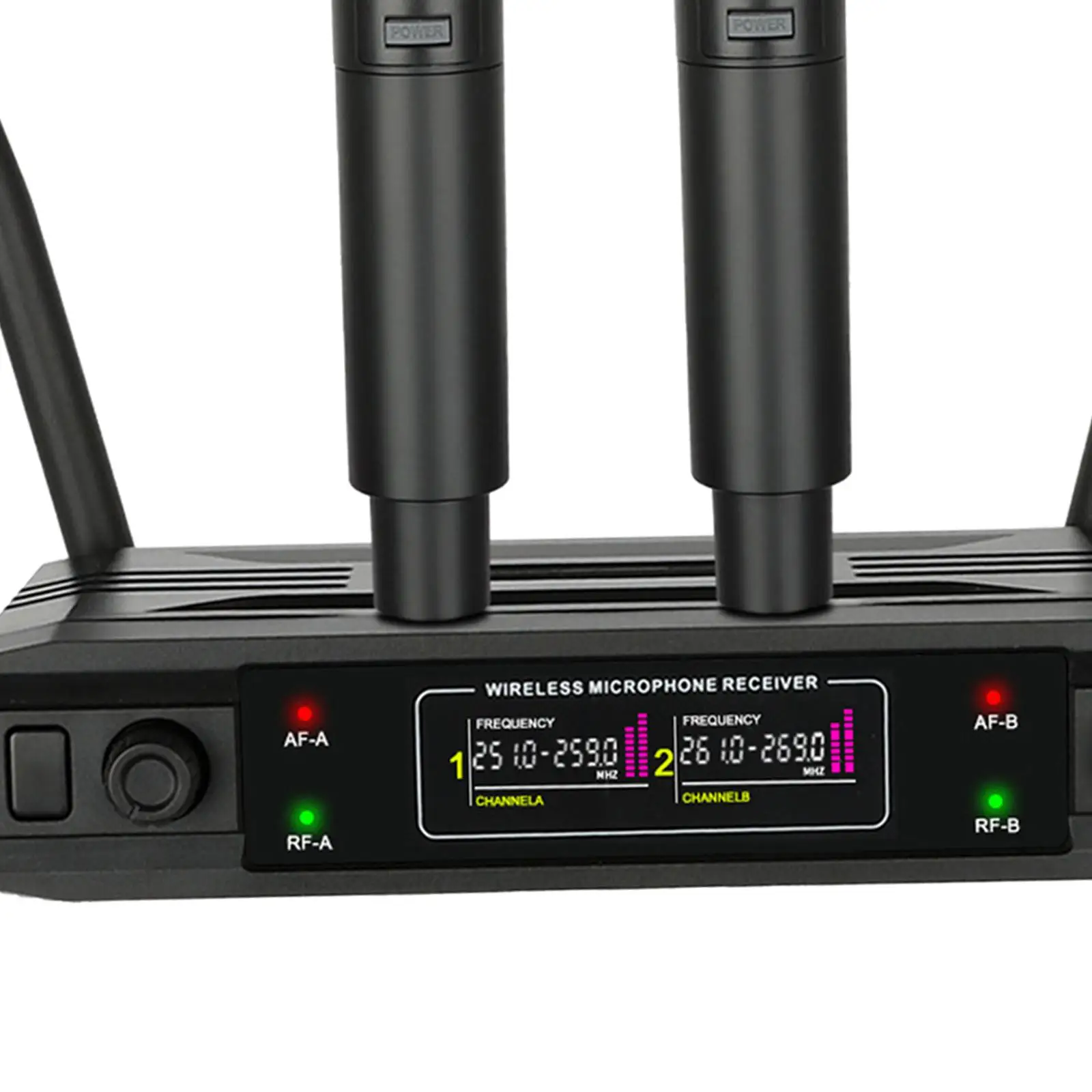 Microfono senza fili Sistema microfonico wireless con controllo del volume individuale a frequenza regolabile per la casa di karaoke di matrimoni in chiesa
