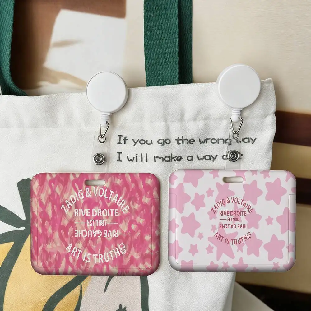 Porta Tarjetas de Crédito de Banco Z-Zadig y V-Voltaire con Cordón Largo, Funda para Tarjeta de Identificación con Nombre de Empleado, Accesorios para Enfermeras
