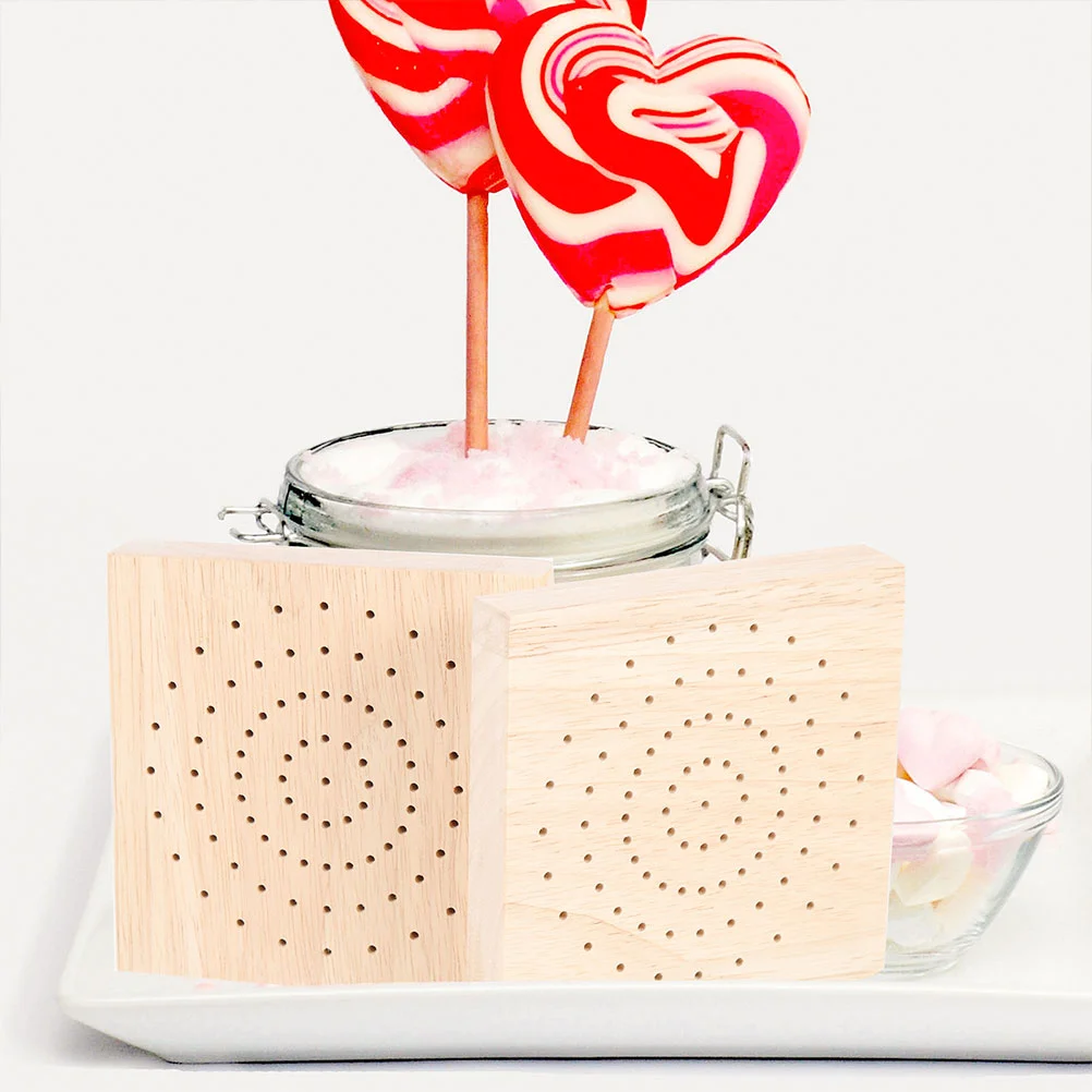 Lollipop Display Stand Cake Wedding Stands Candy Valentine Holder Shelf Decor Accessories Wooden Stick