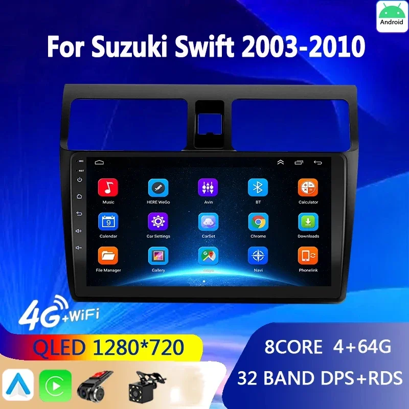 

10.1" Android 12 Car Radio For Suzuki Swift 2003-2010 2din Multimidia Video Player GPS Navigation 4G Carplay Head Unit