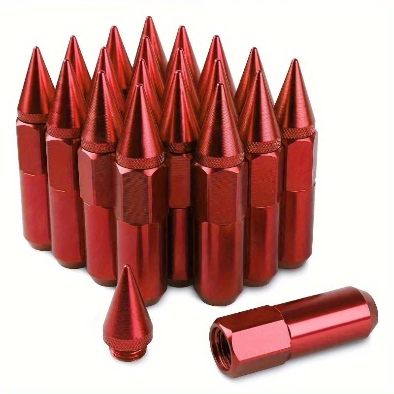 

20 шт. аксессуары для гоночных автомобилей Jdm, колесные гайки M12x1,5, алюминий, 60 мм, удлиненный тюнер, гайки с шипами для Cadillac Lincoln