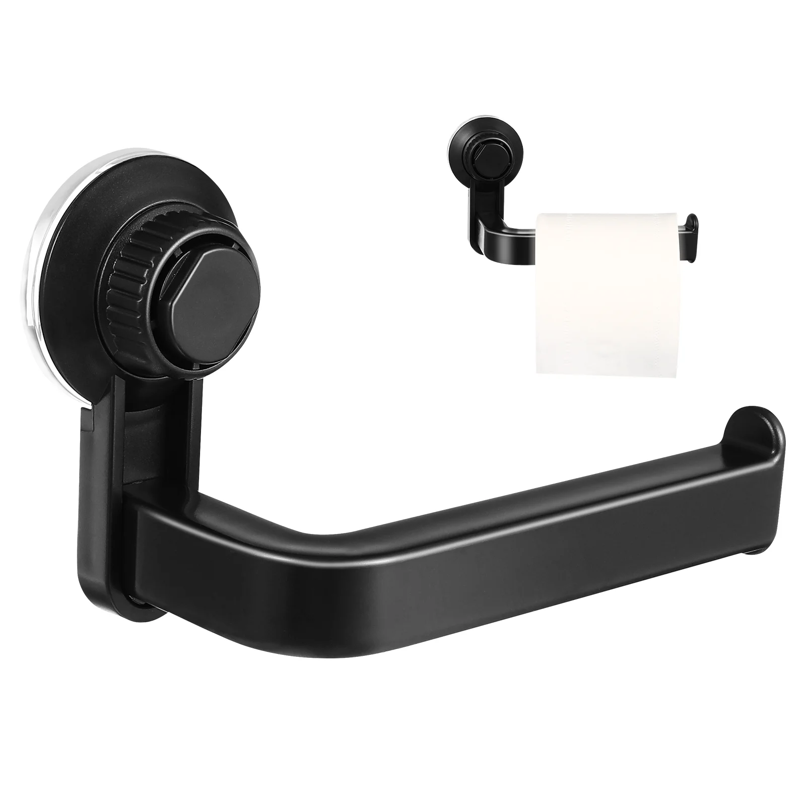 Bathroom Wall-mounted Tissue Holder Paper Towel Rack Suction Cup Toilet Paper Holder ABS Paper Roll Holder Tissue Organizer for