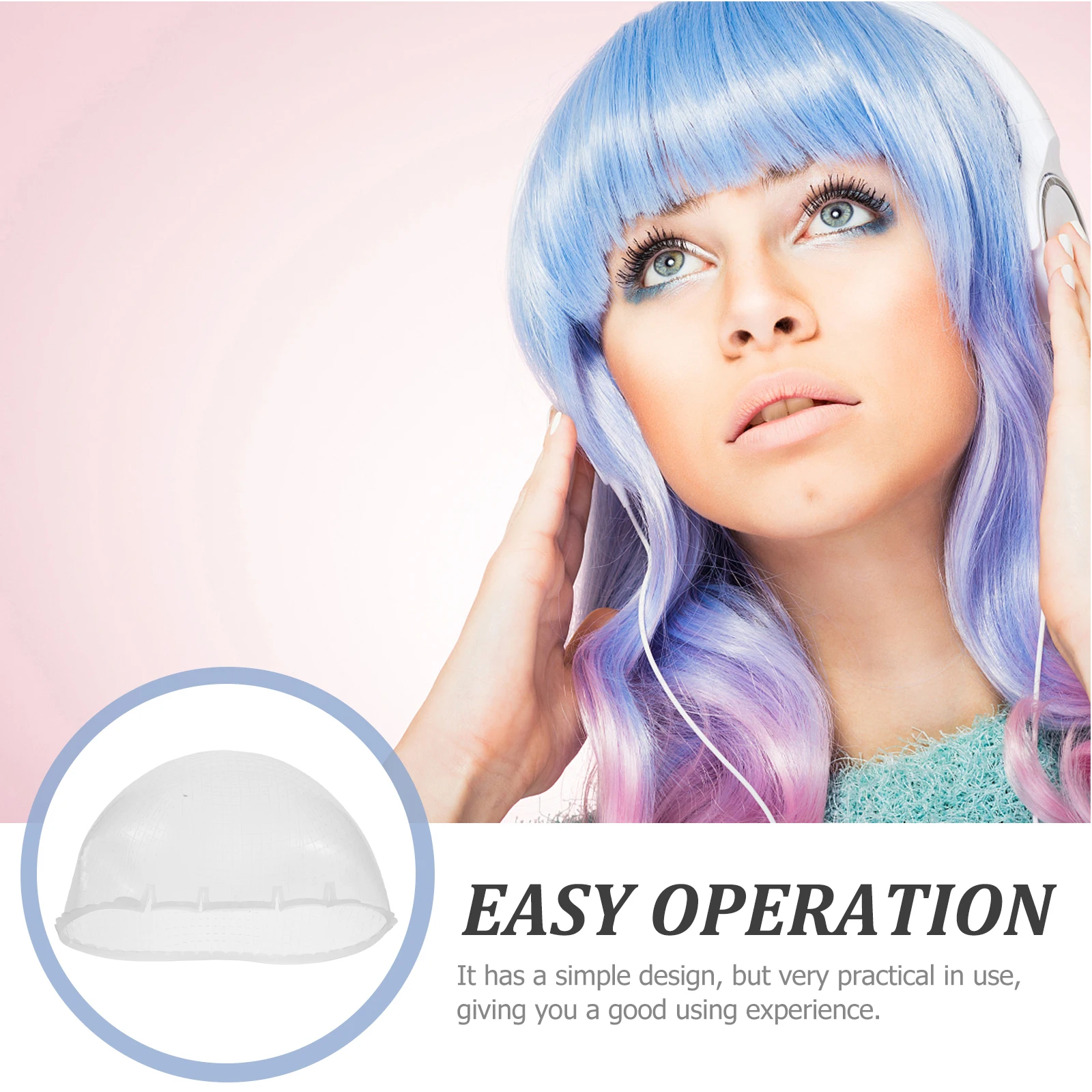 

Reusable Highlight Hair Color with Cross Holes for Dyeing Bleaching Salon Diy Styling Tool for Women Comfortable Elastic