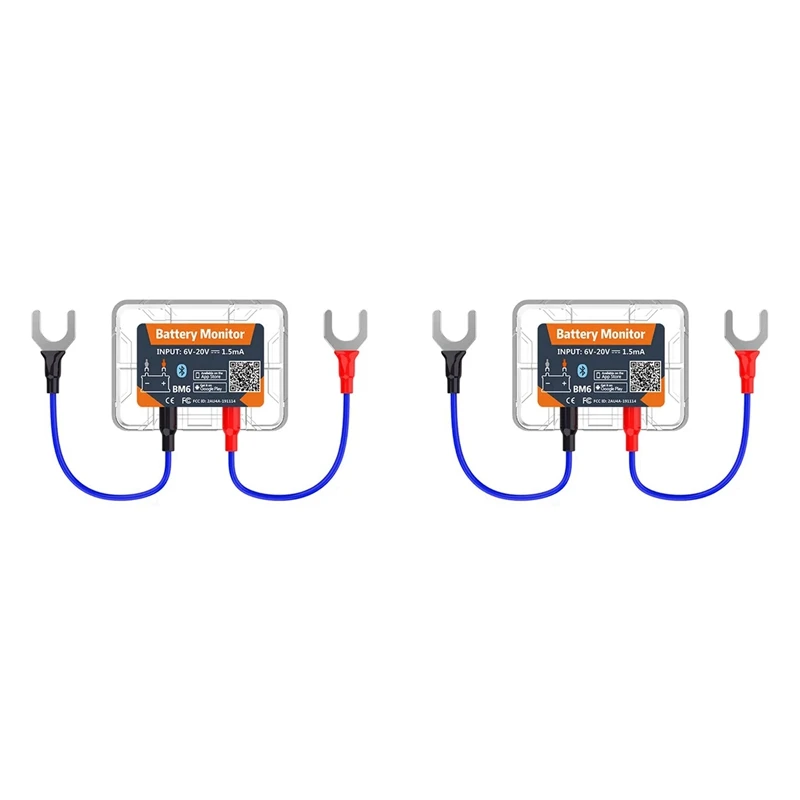 2x drahtlose Bluetooth 12V Batterie Monitor BM6 mit Autobatterie Health Check App Überwachung Batterie tester