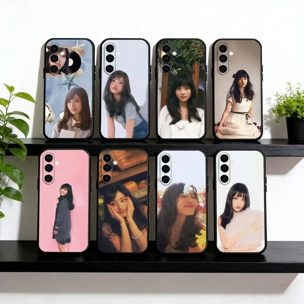 Японский чехол для телефона Ishihara Satomi для Samsung Galaxy A73, A72, A71, A70, A53, A52, A51, мягкий силиконовый черный чехол