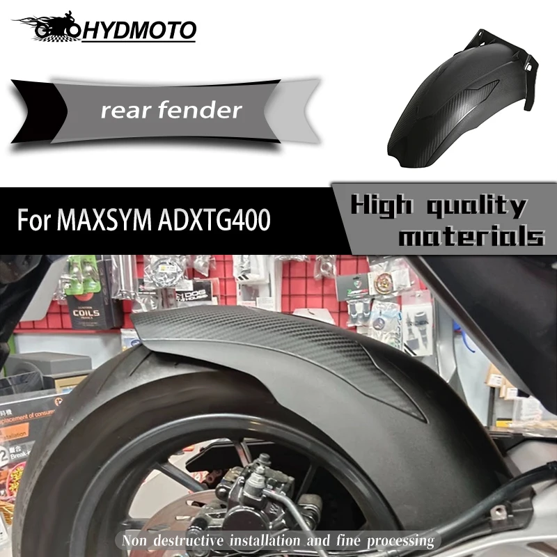 

Motorcycle Rear Wheel Extended Fender Splash Protector Rear Tire Extension Hugger MudguardFor SYM ADXTG400 ADXTG 400 adxtg400